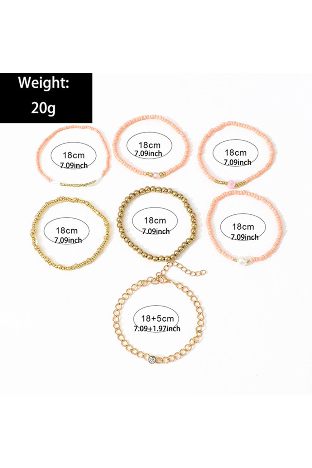 Bracelet simple multicouche en perles