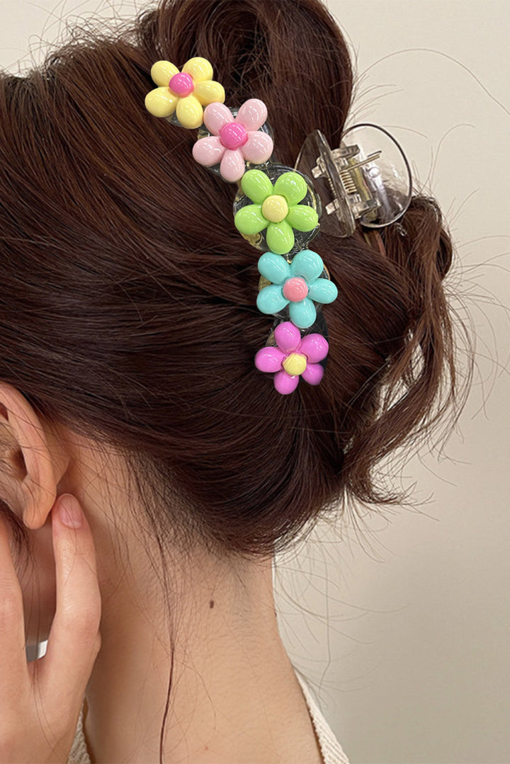 Colorful Flower Shape Large Hair Clawclip