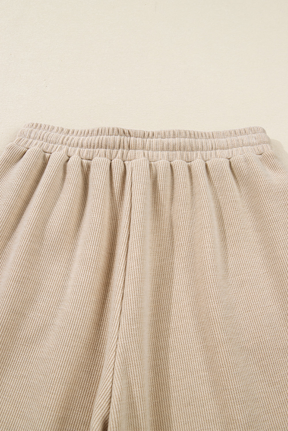 Jet Stream Lace Drawstring Pullover Hoodie and High Waist Pants Corduroy Suit