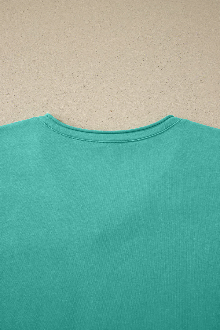 Mint Green Cotton Mineral Wash T Shirt