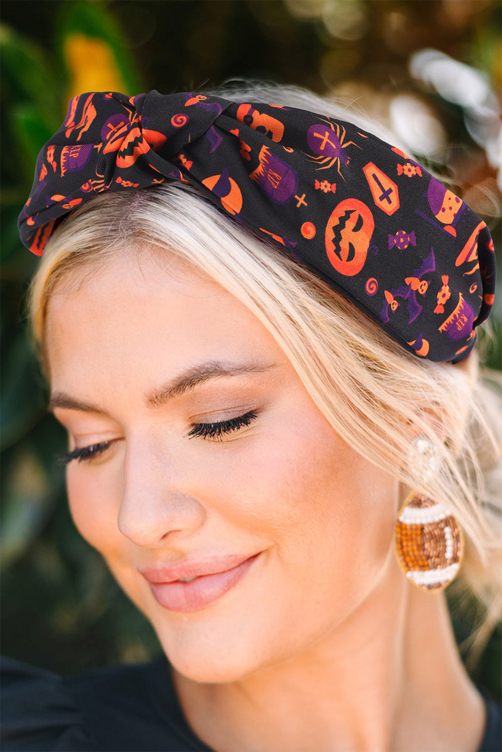 Halloween Pattern Print Knotted Headband