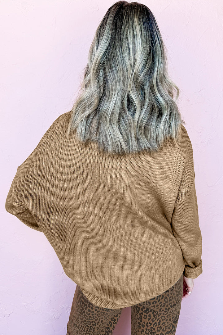 Merry Colorful Dot Detail Christmas Dolman Sweater