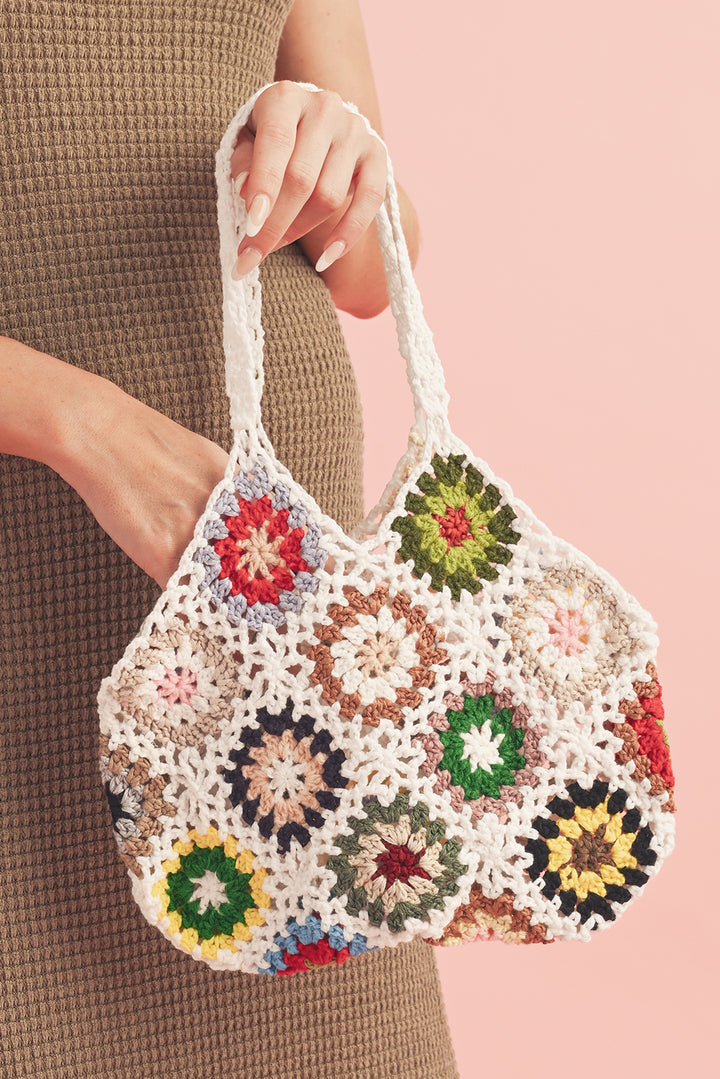 Random Boho Floral Crochet Retro Hollowed Bag