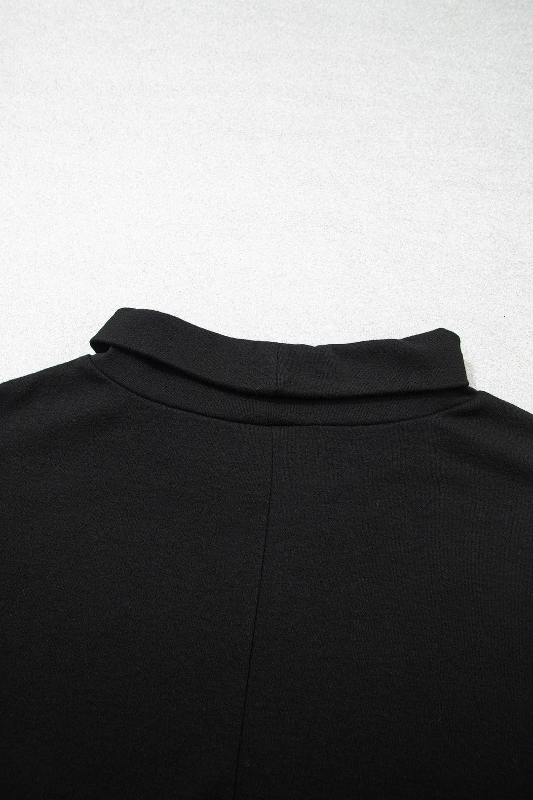Black High Neck Long Sleeve Top