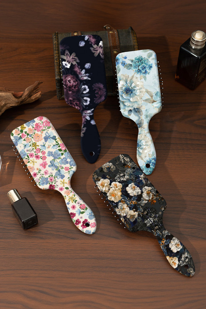 Floral Print Large Paddle Air Cushion Comb