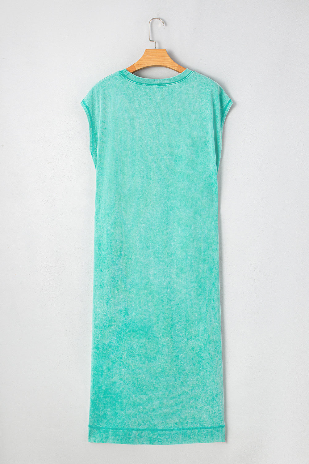 Mineral Wash Pocketed T-shirt Long Dress