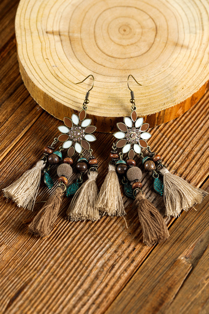 Boucles d'oreilles pendantes à pampilles occidentales