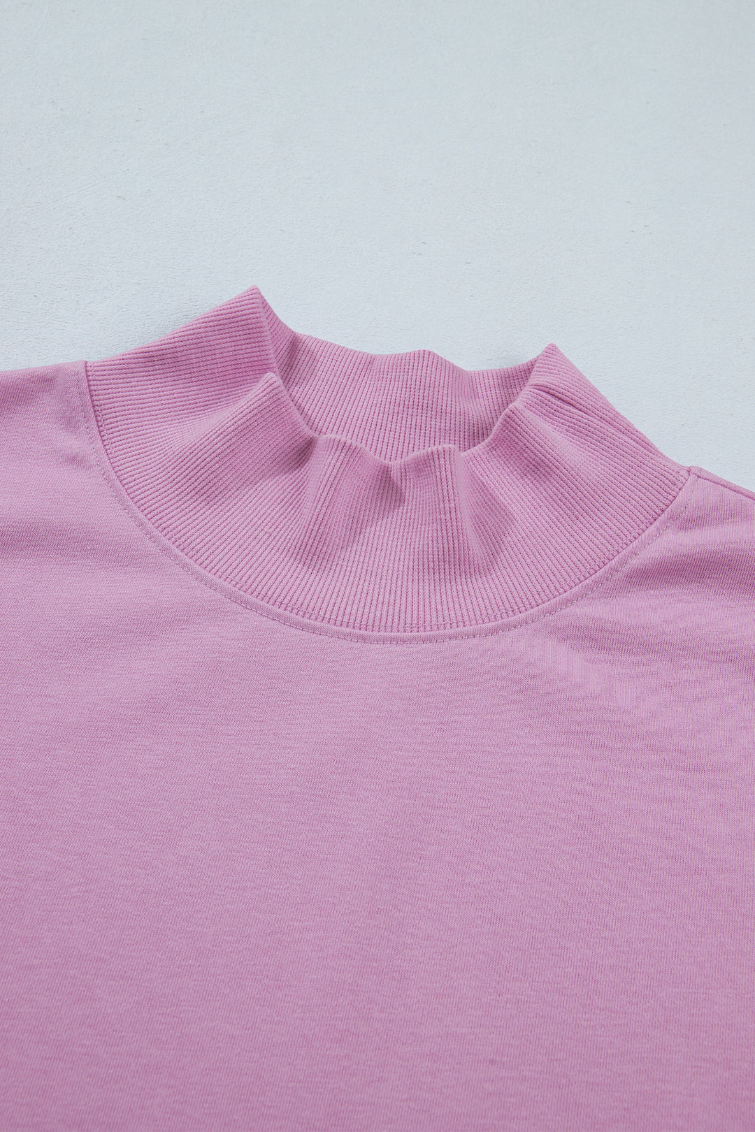 Phalaenopsis Solid Color High Neck Cap Sleeve Loose Top