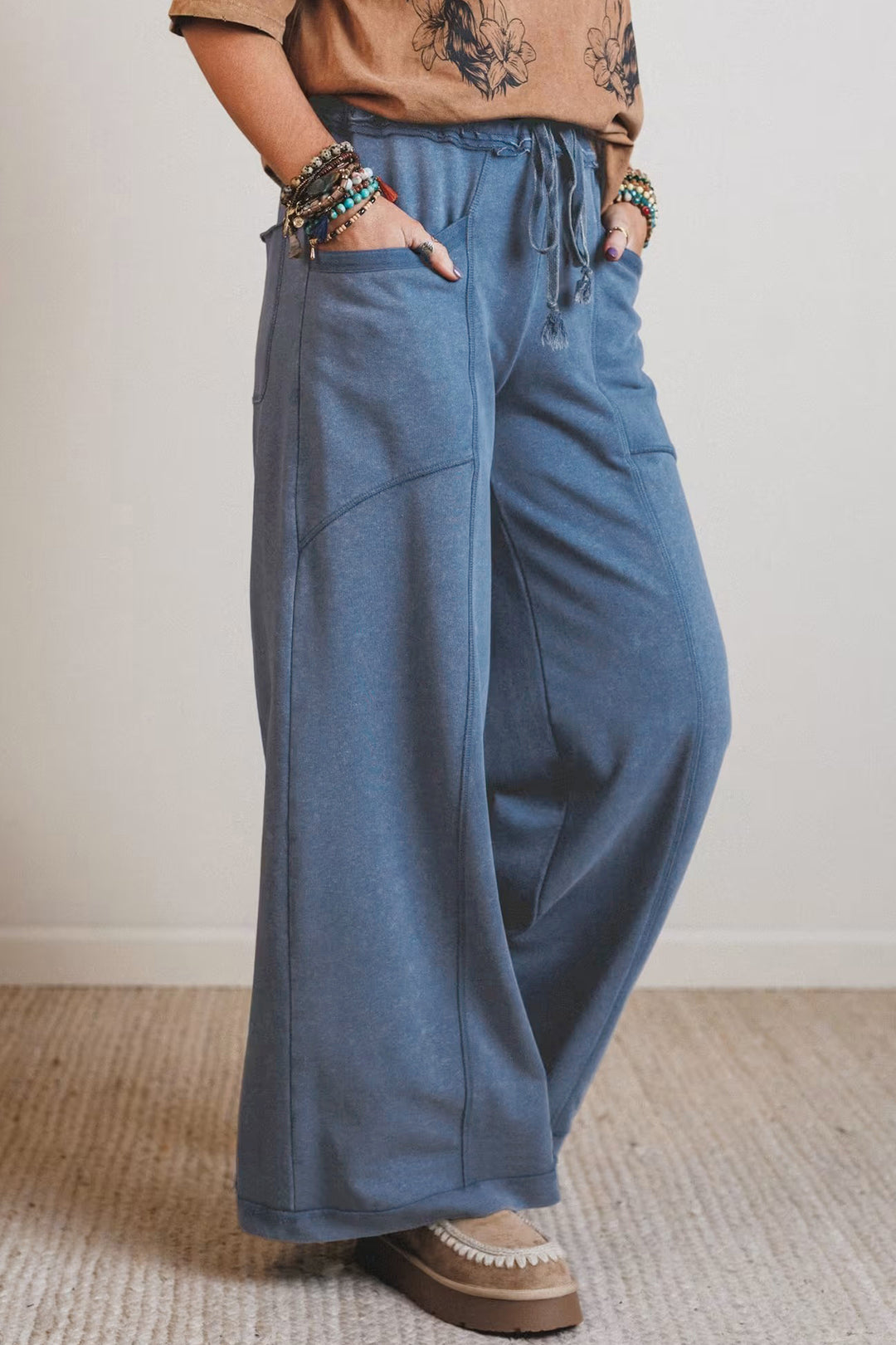 Ashleigh Blue Retro High Waist Wide Leg Western Pants