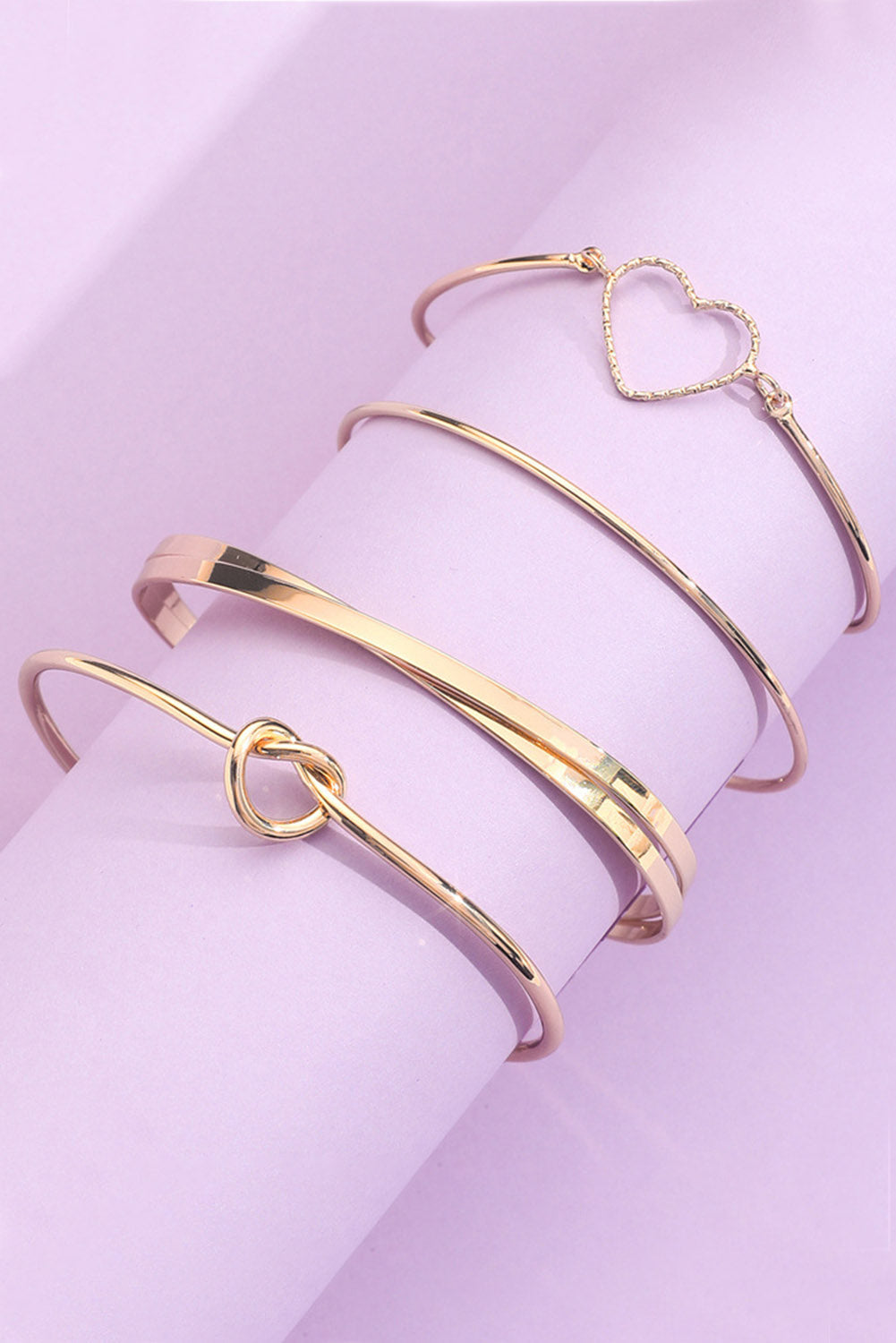 Love Geometric Cross Plated Bracelet 4-piece Set