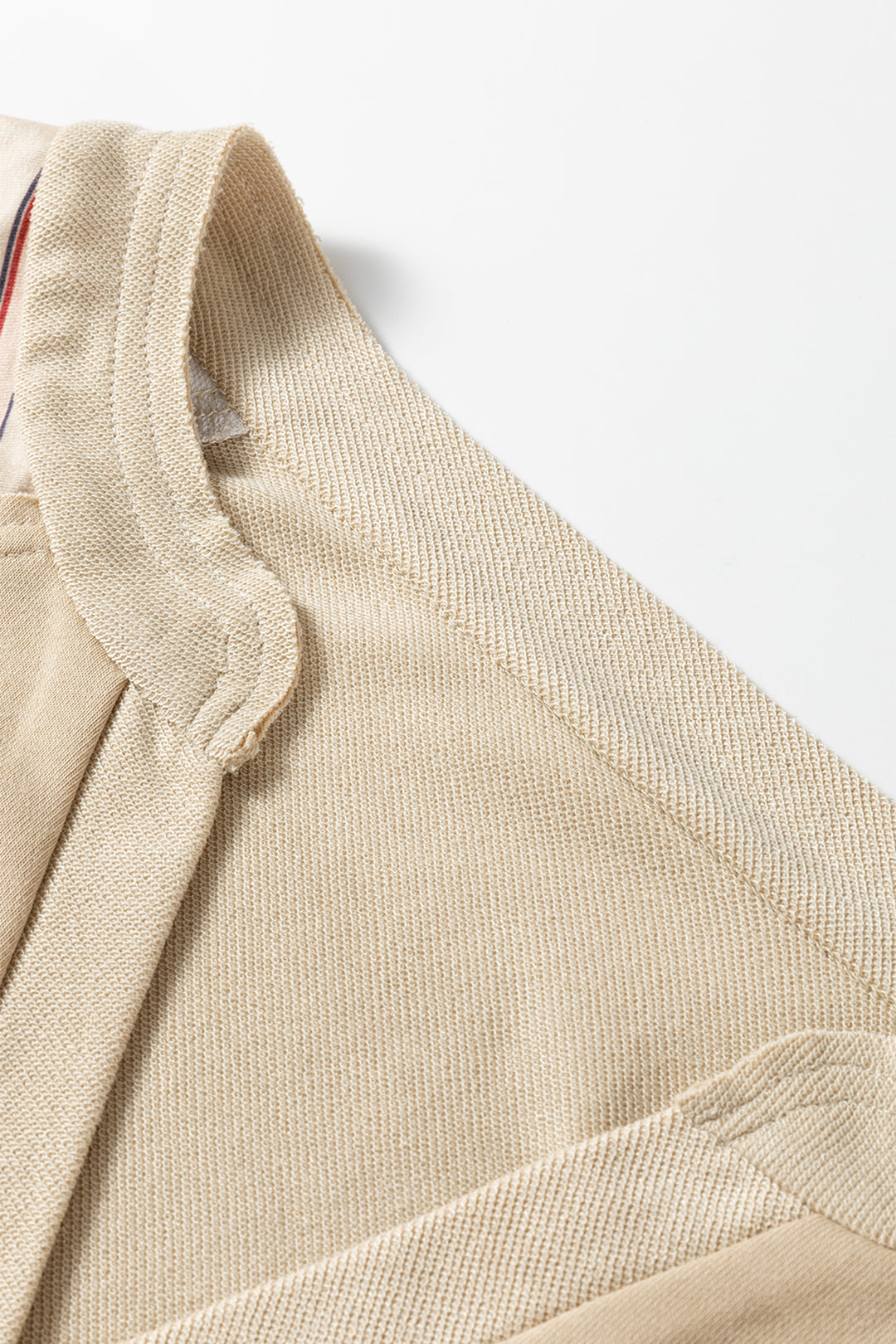 Parchment Striped Notched Neck Raw Edge Plus Size Jumper