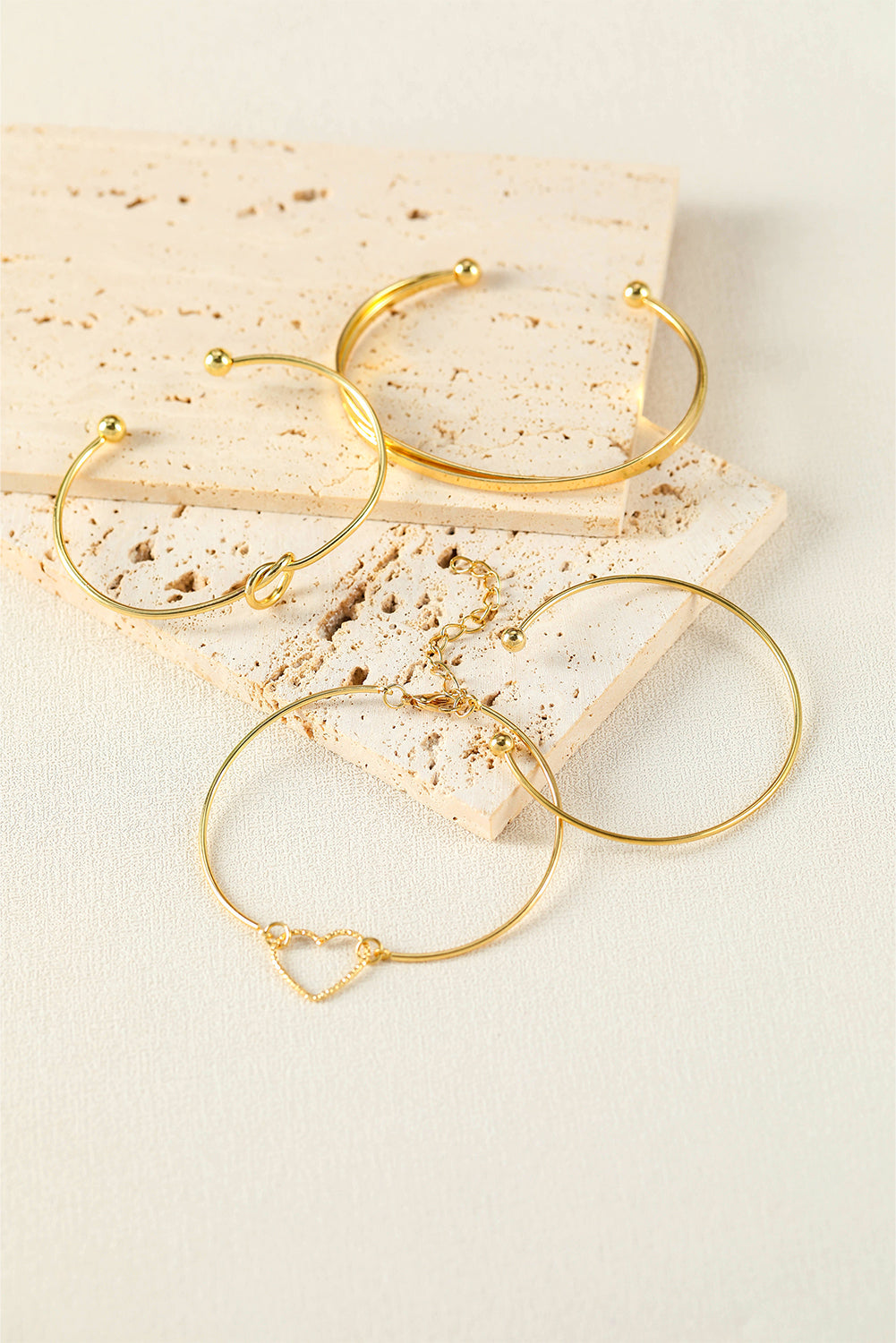 Love Geometric Cross Plated Bracelet 4-piece Set