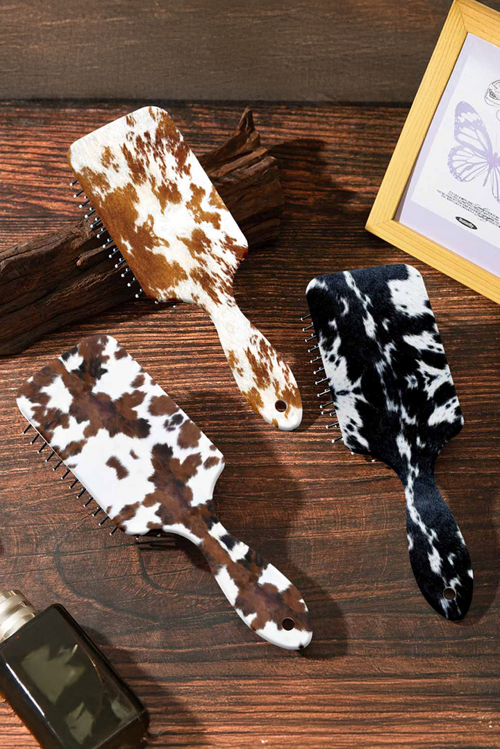 Cow Print Long Handle Air Cushion Comb