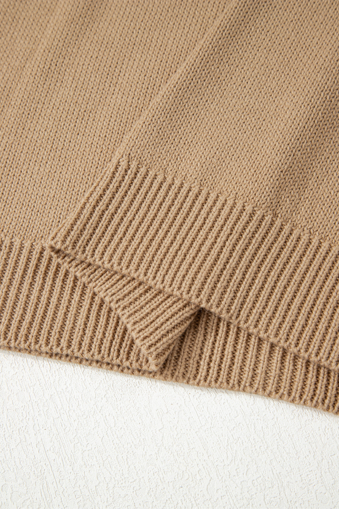 Pale Khaki Exposed Seam Oversize Sweater Mini Dress