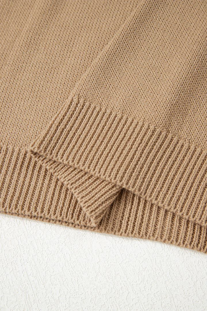 Pale Khaki Exposed Seam Oversize Sweater Mini Dress