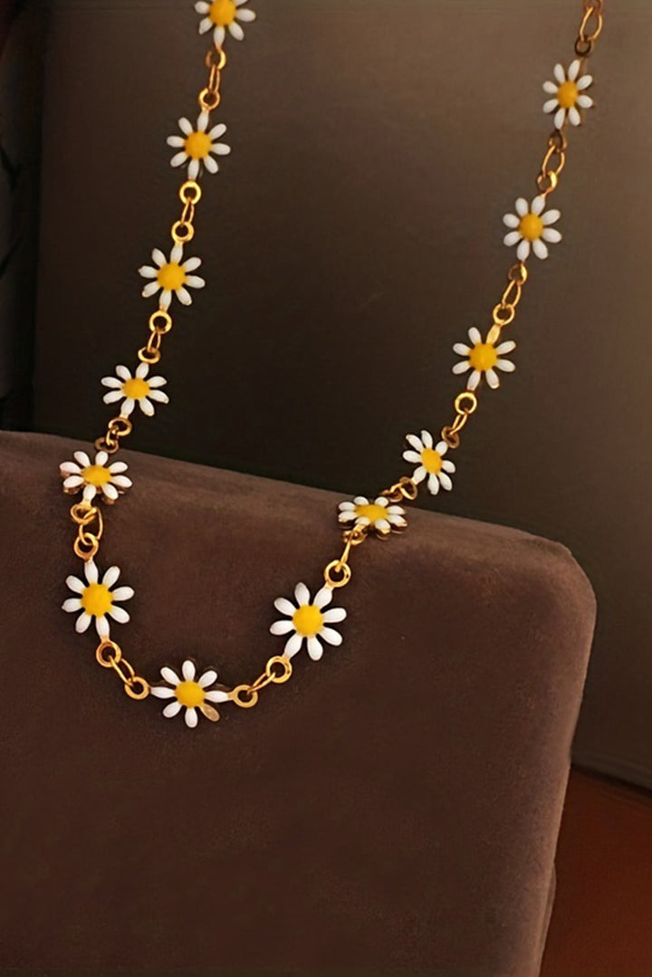 Daisy Adjustable Chain Choker Necklace