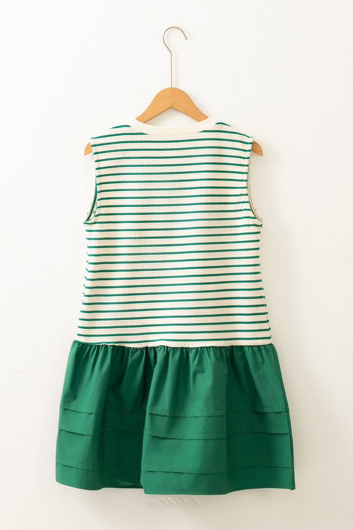 Woven Ruffled Sleeveless Mini Dress