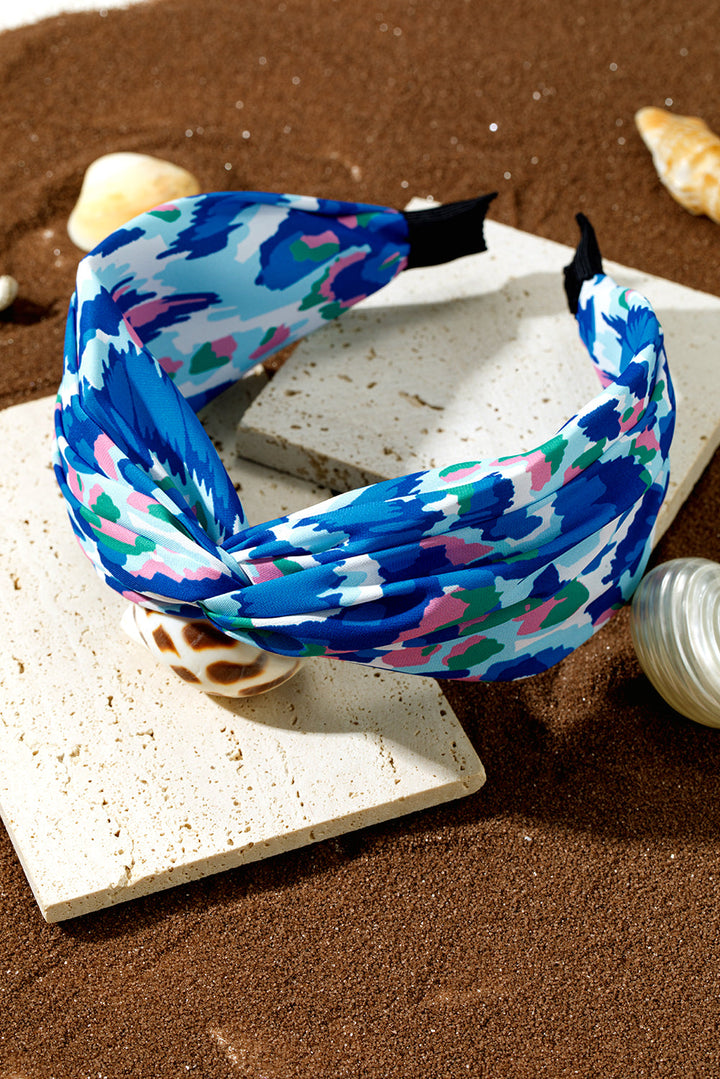 Bandeau à cheveux torsadé imprimé bohème pour les vacances