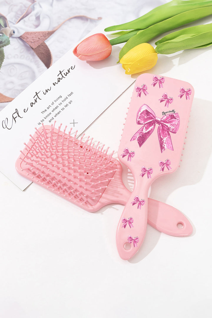 Glitter Bow Print Air Cushion Comb