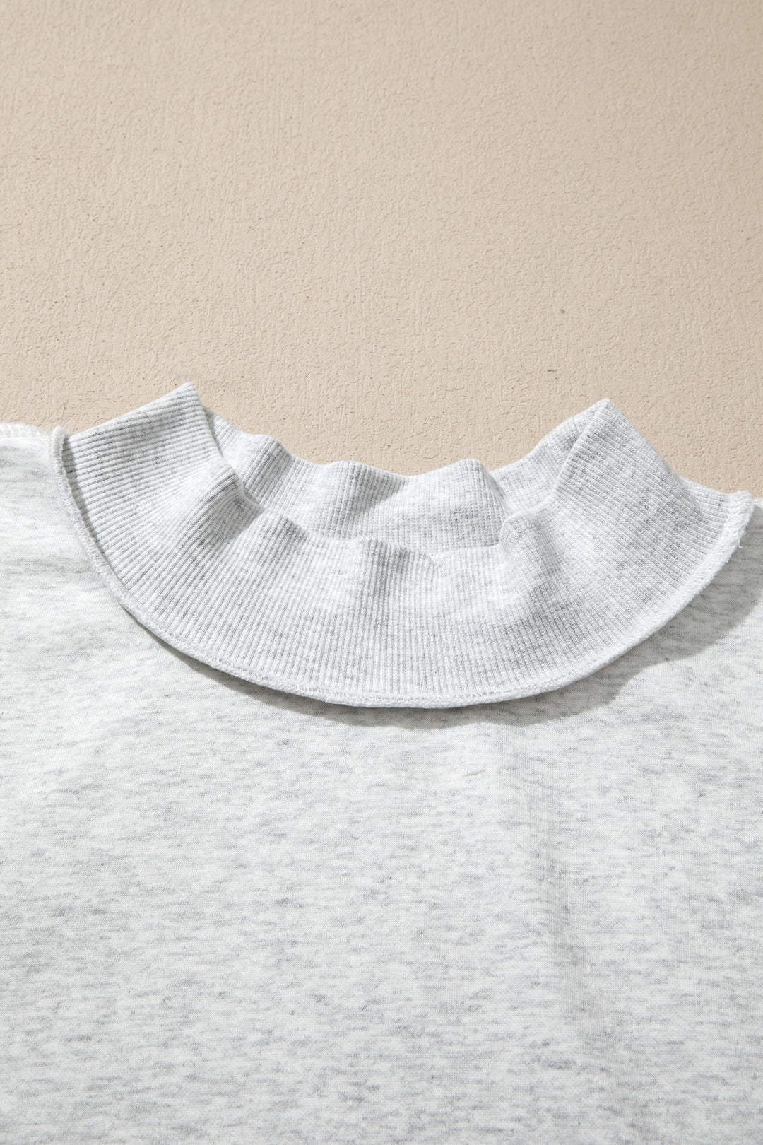 Light Grey Exposed Seam Detail Reversible Double Wear Plus Size Sweatshirt
