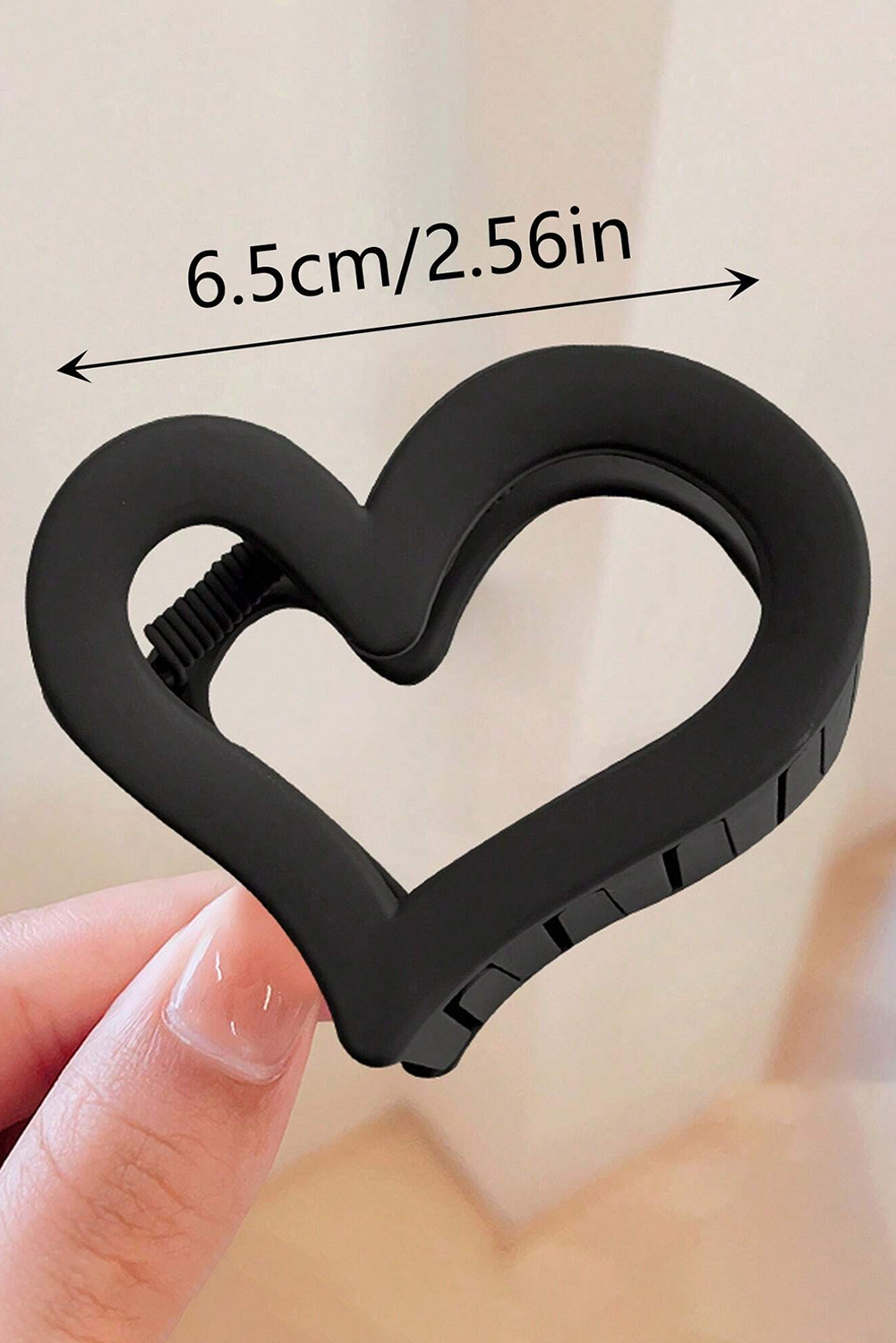 Cutout Heart Shape Frosted Small Hair Clip