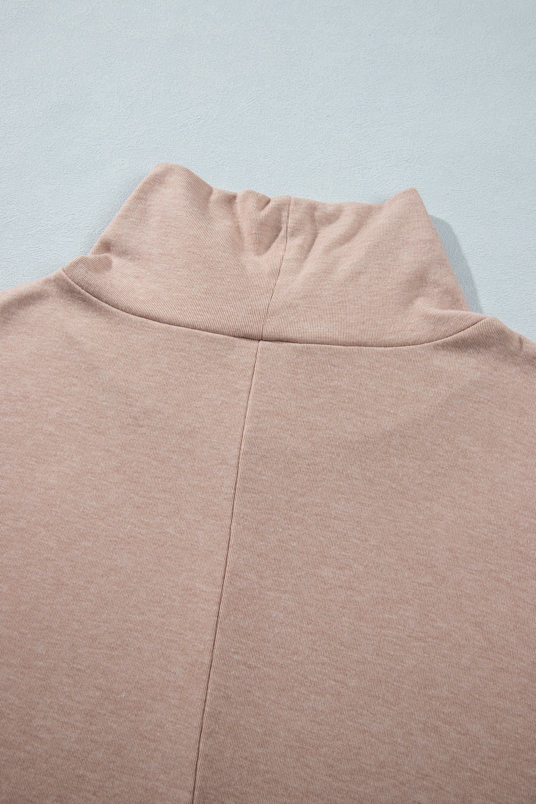 Smoke Gray High Neck Long Sleeve Top
