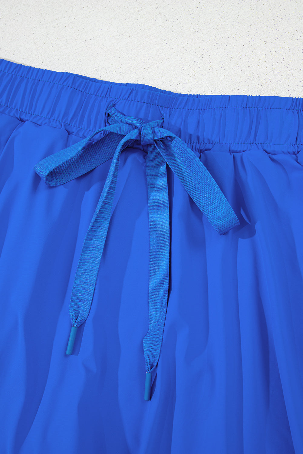Sky Blue Drawstring Elastic Waistband Lined Tennis Skorts