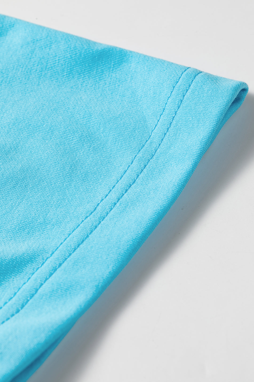 Light Blue Drop Shoulder Loose Casual T Shirt Mini Dress