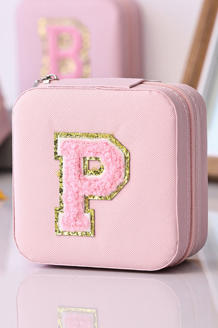 Chenille P Patch Small Jewelry Box