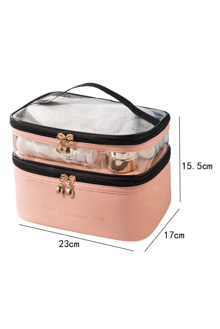 Waterproof PVC Double-layer Cosmetic Bag
