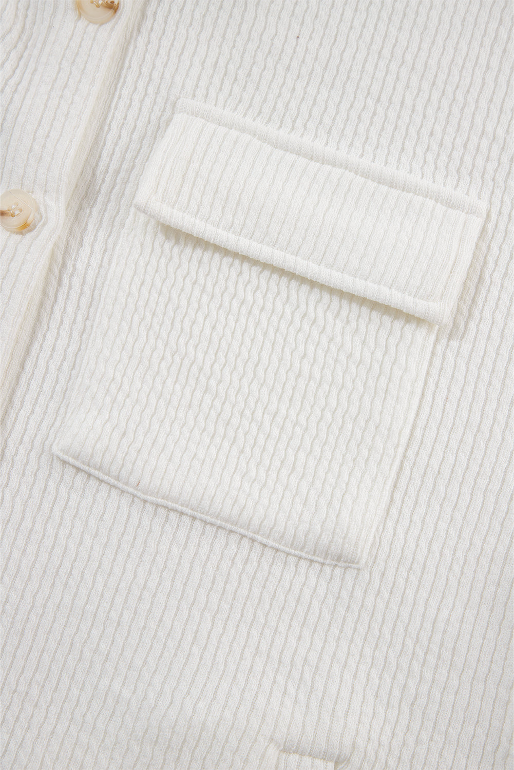 Solid Color Corduroy Buttoned Long Sleeve Jacket