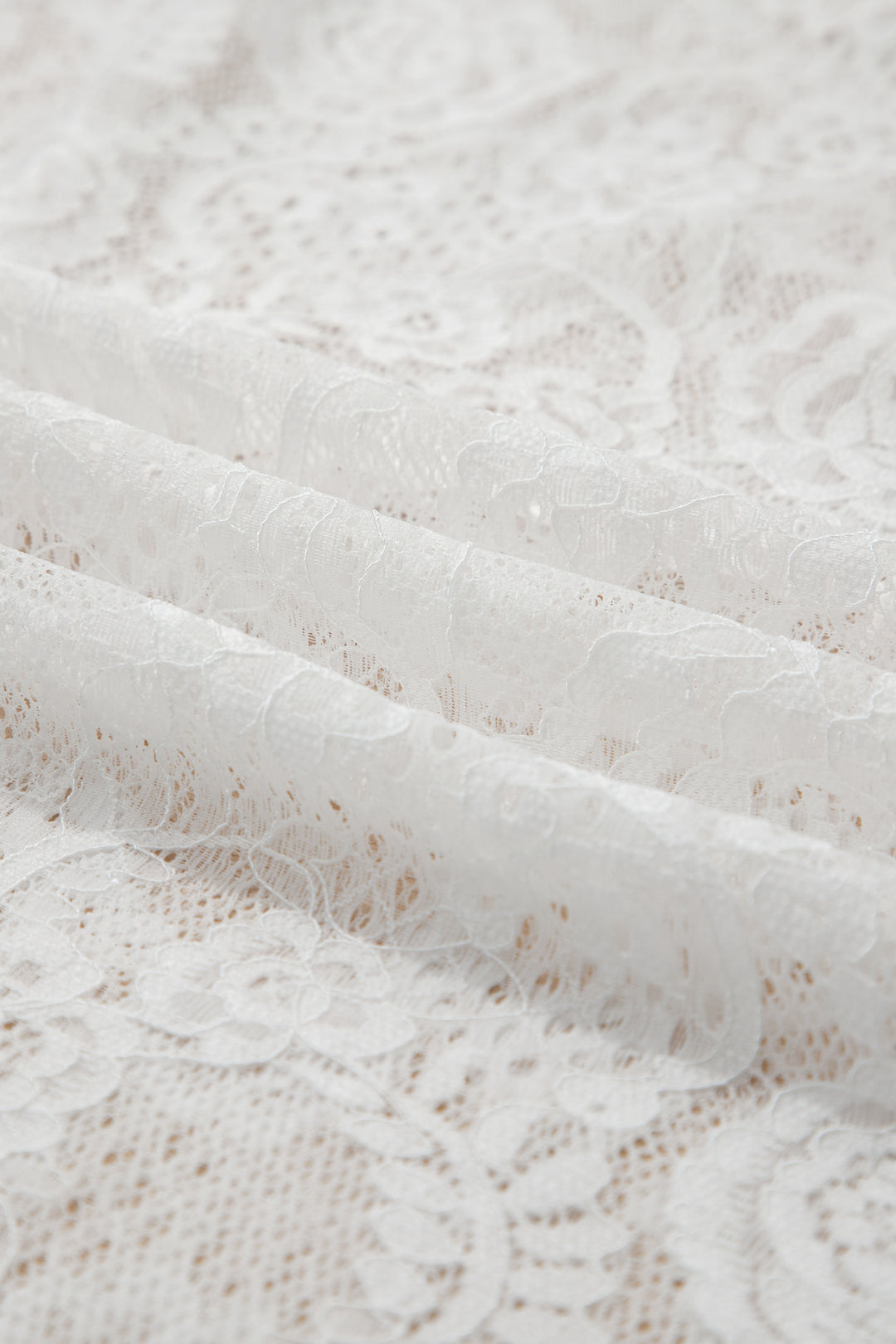 Tie Spaghetti Straps Floral Lace Overlay Long Dress