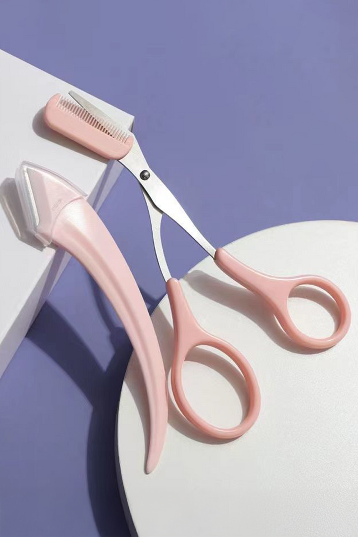 2pcs Eyebrow Trimming Tool Set
