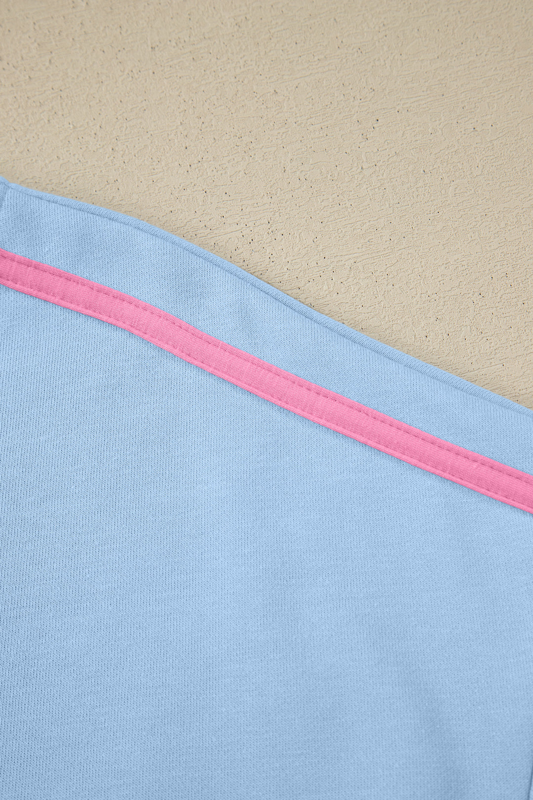 Sky Blue Ribbed Colorblock Trim Sporty Pullover Mini Skort 2pcs Athleisure Set