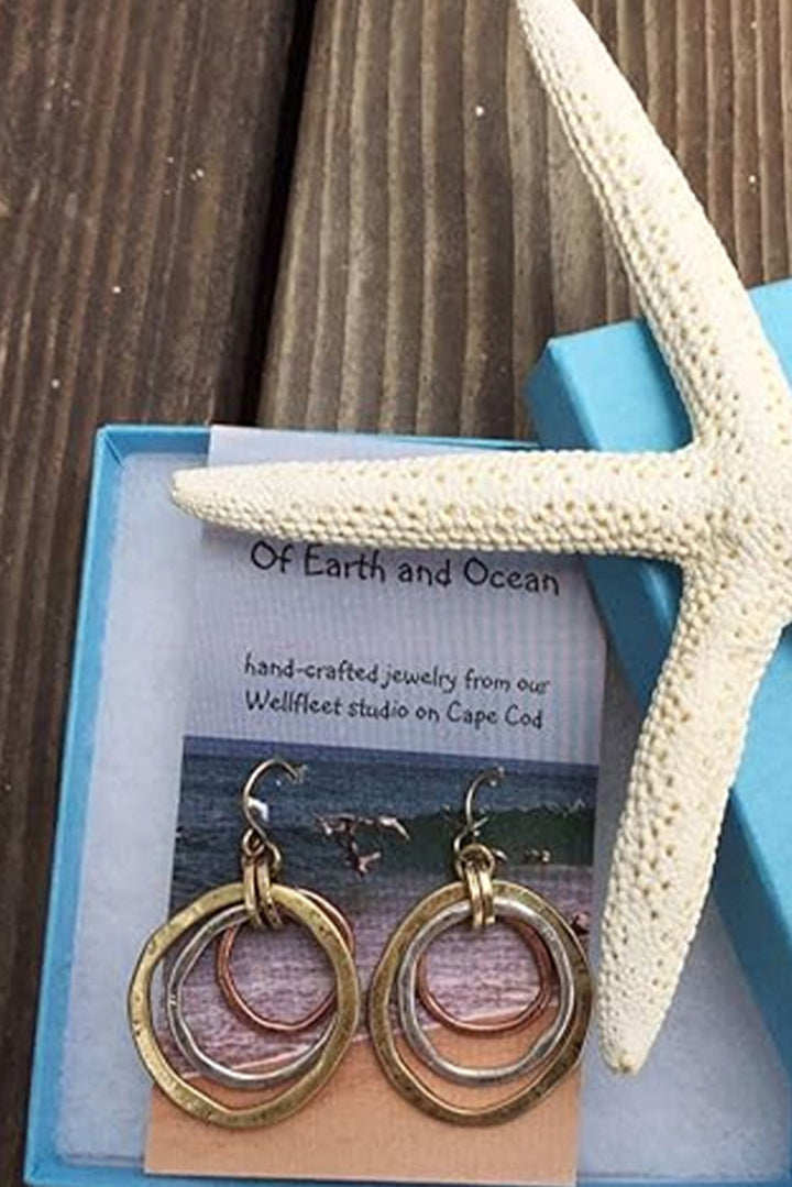 Vintage Triple Circle Alloy Hook Earrings