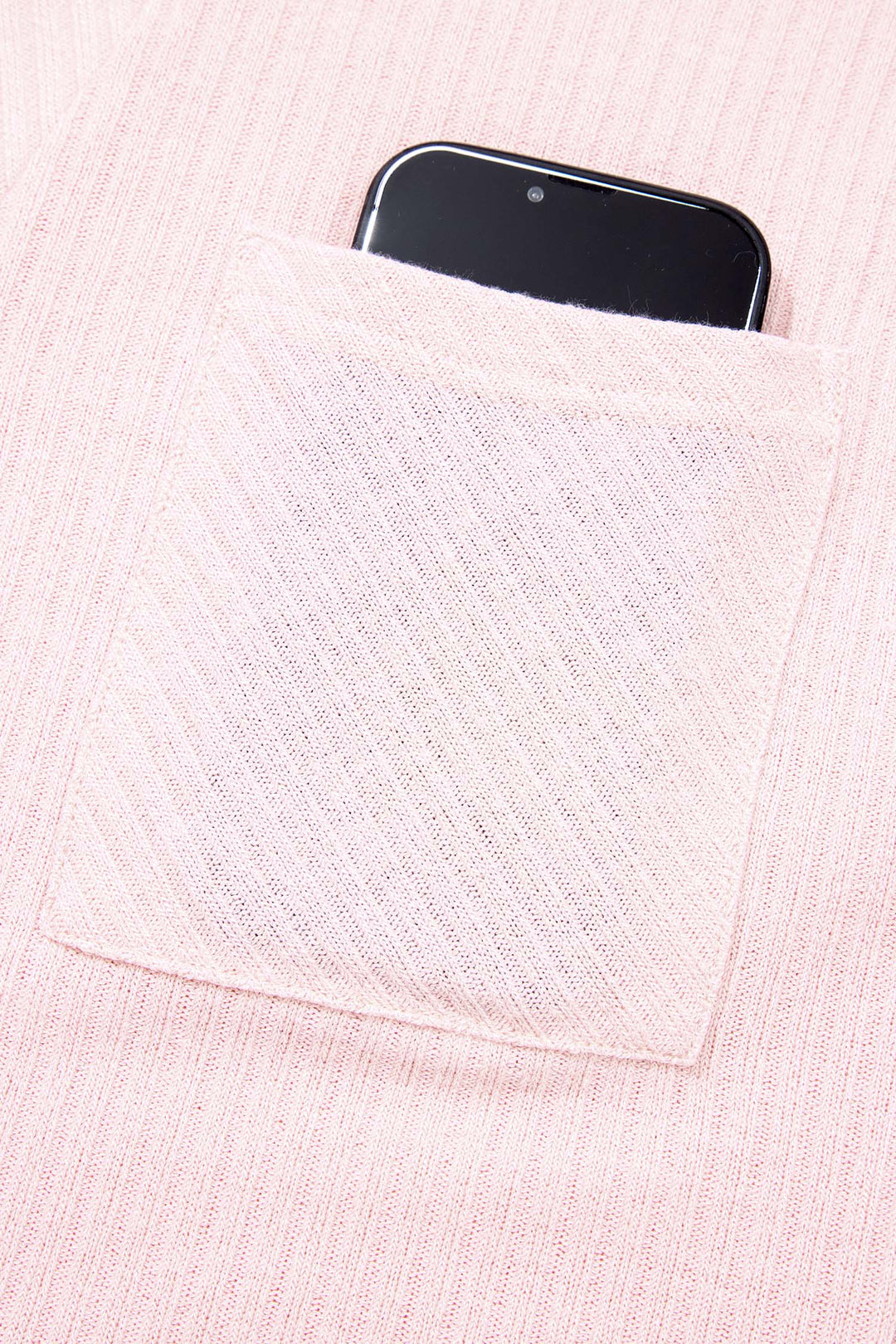 Collared V Neck Ribbed Tee