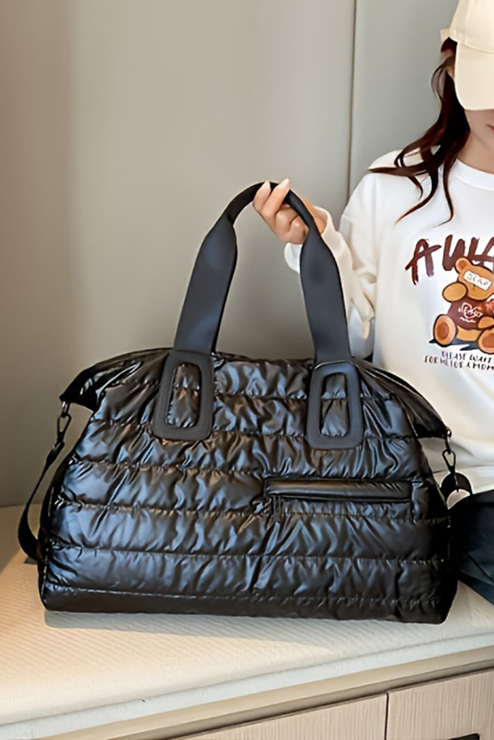 Quilted Puffy Large Capacity Waterproof Duffel Bag