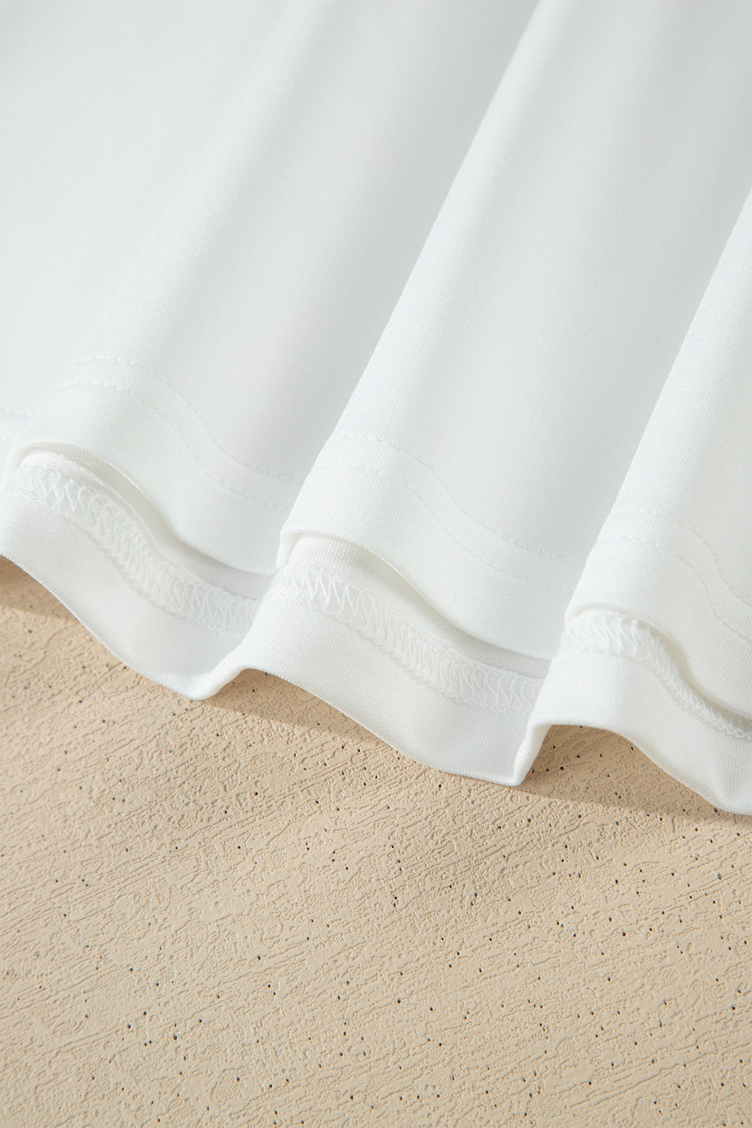White Sheer Lace Round Neck T Shirt