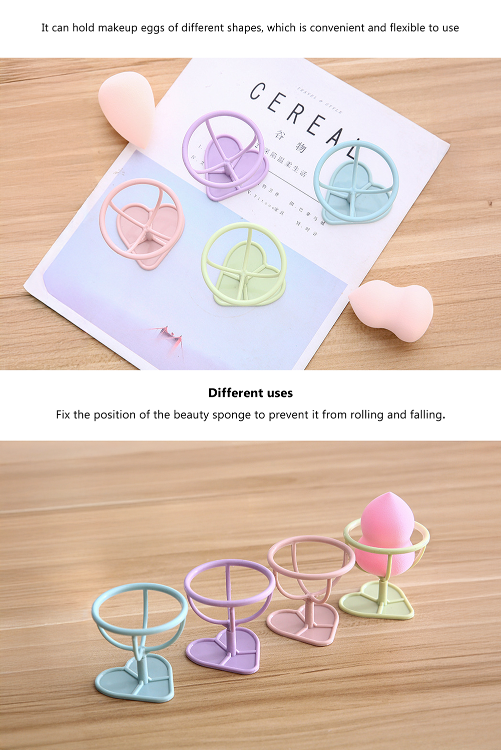 Makeup Sponge PP Storage Rack