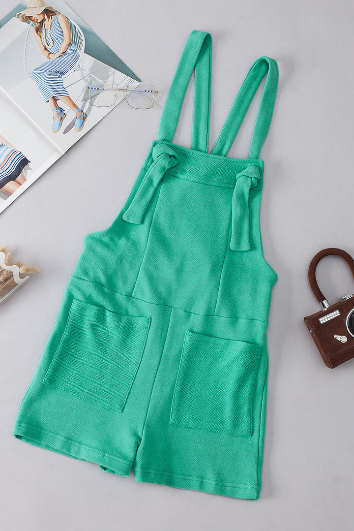 Knotted Straps French Terry Romper