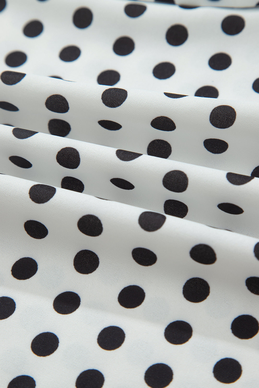 White Polka Dot Off Shoulder Bow Knot Short Sleeve Blouse