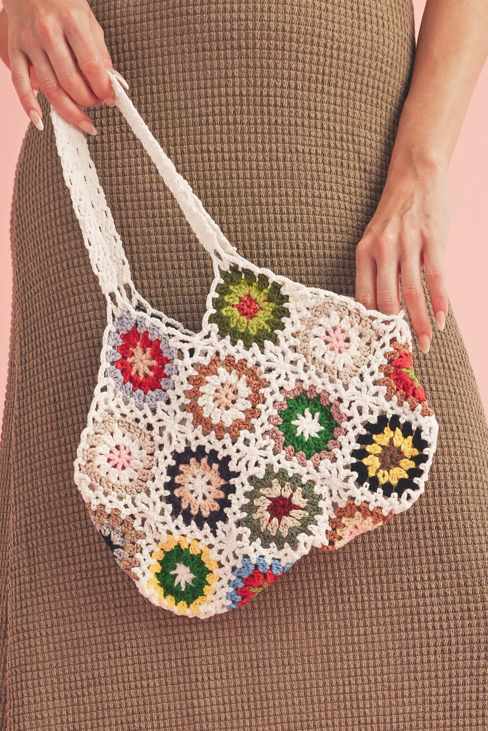 Random Boho Floral Crochet Retro Hollowed Bag