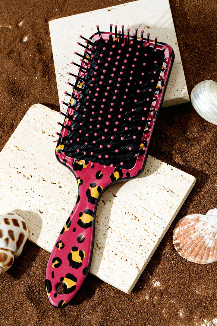 Leopard Print Long Handle Air Cushion Comb