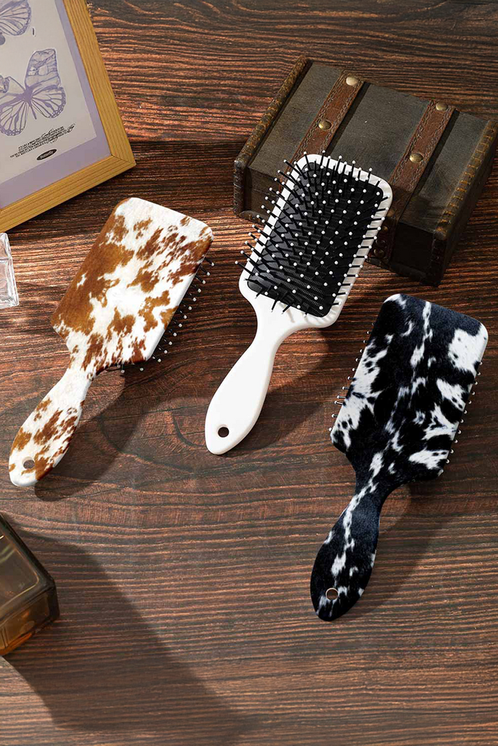 Cow Print Long Handle Air Cushion Comb