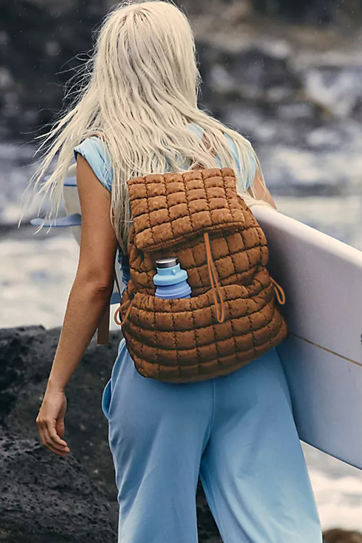 Sac à dos matelassé à rabat solide