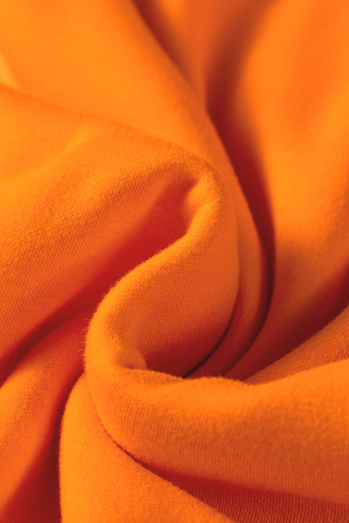Carrot Oversize Drop Shoulder Reversible Mock Neck Sweatshirt