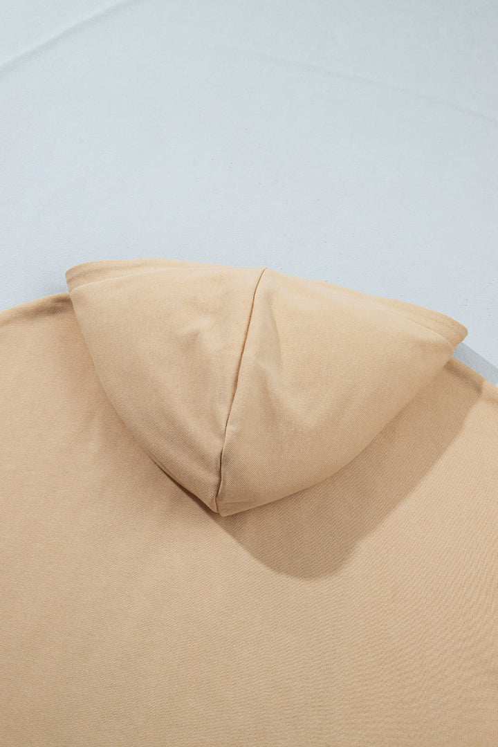 Parchment Polka Dot Hooded Zip-Up Sweatshirt