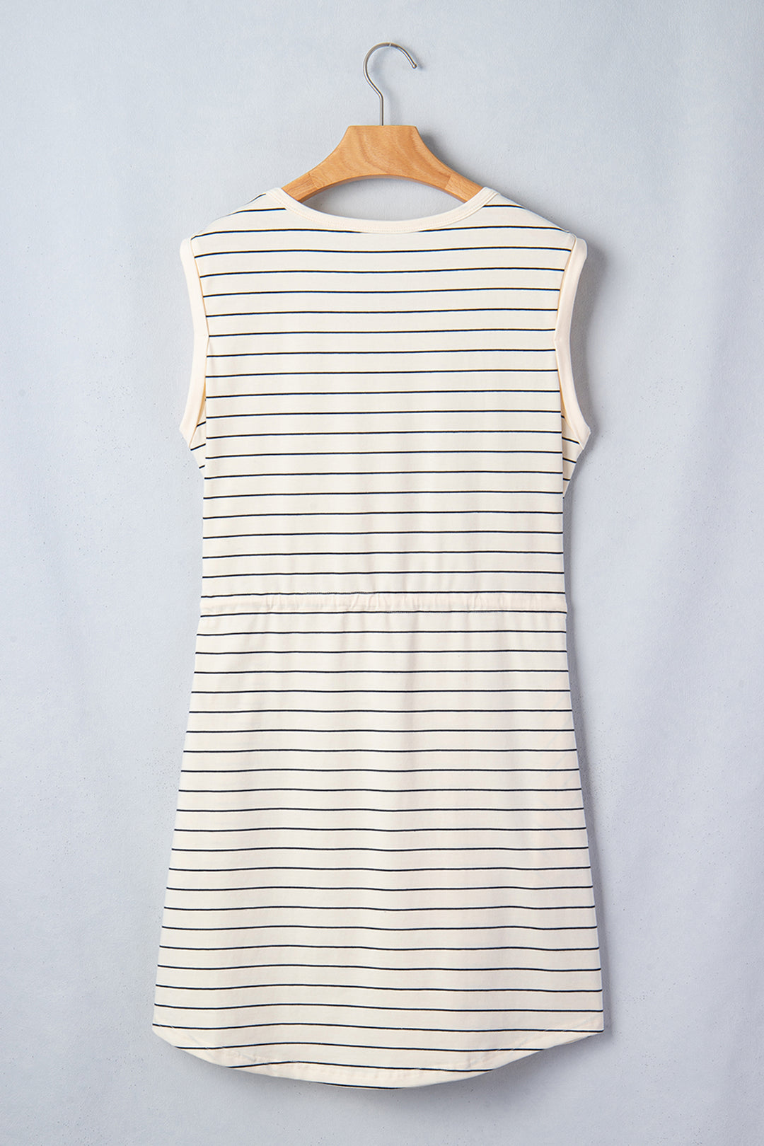 Drawstring Tunic Tank Mini Dress with Pockets
