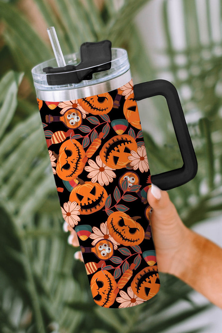 Tasse isotherme en acier inoxydable 304 à imprimé citrouille d'Halloween, 1 134 g