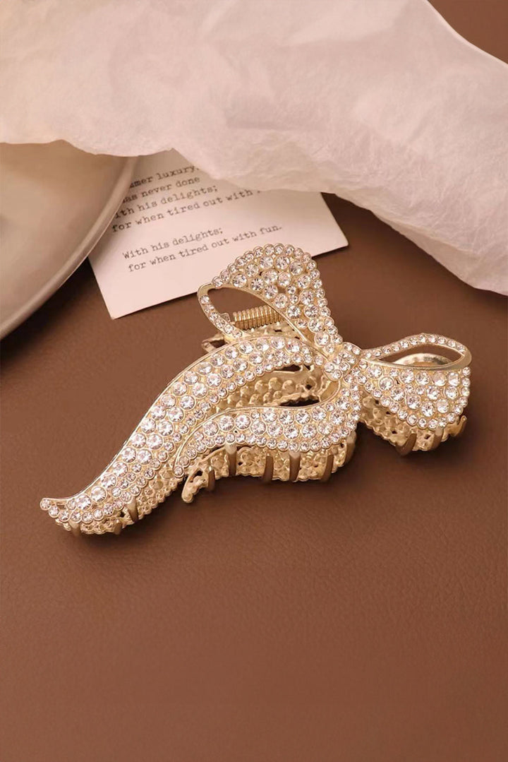 Full Pearl Bow Knot Hair Claw Clip